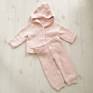 BABY GAP Girls Pink Sweater Set Size 12-18 Months